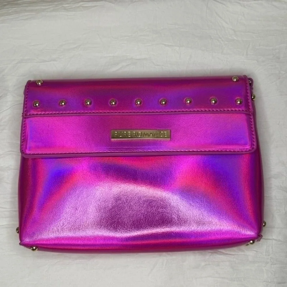 Pure Romance hot pink iridescent bag purse handbag-‎ dimples Barbiecore girly